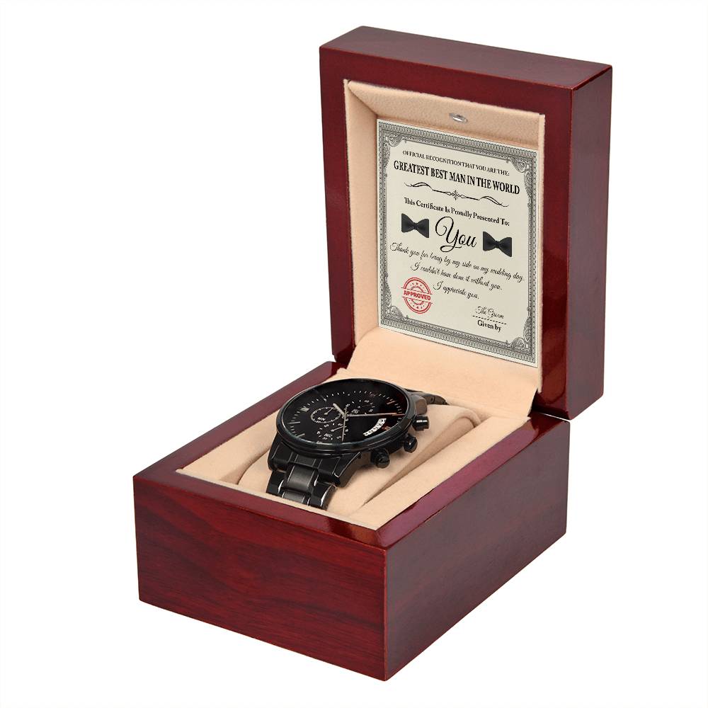 Best Man Chronograph Watch - Official Recognition