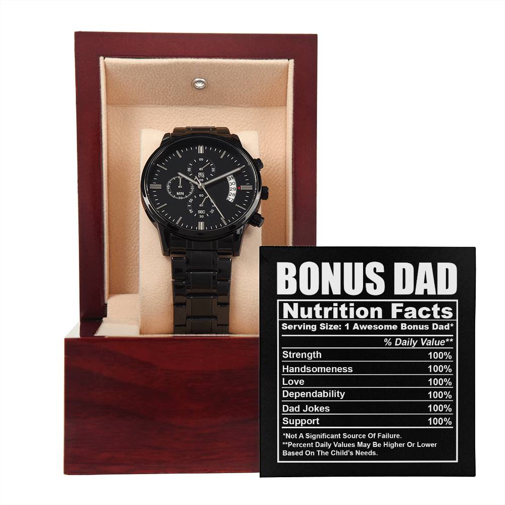 Bonus Dad Chronograph Watch - Nutrition Facts