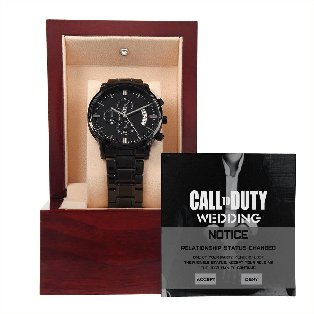 Best Man Chronograph Watch - Call to Duty