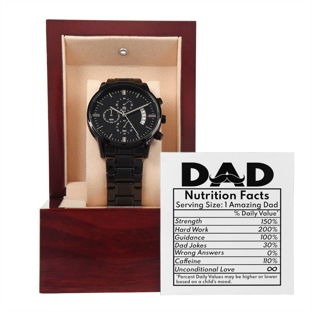 Dad Chronograph Watch - Nutrition Facts