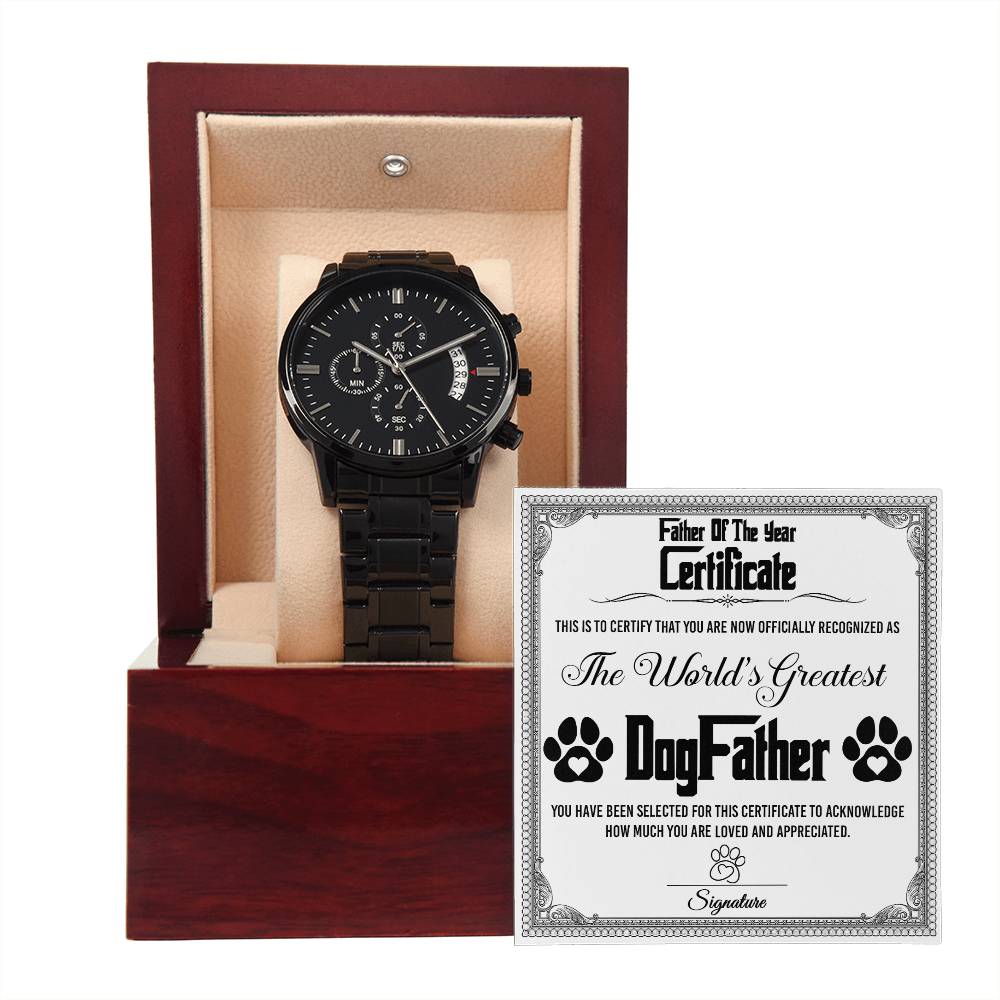 Dog Father Chronograph Watch - Certificate