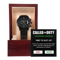 Load image into Gallery viewer, Groomsman Chronograph Watch - Called to Duty
