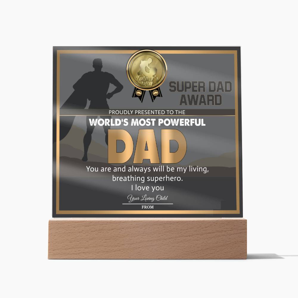 Super Dad Award - Acrylic Plaque