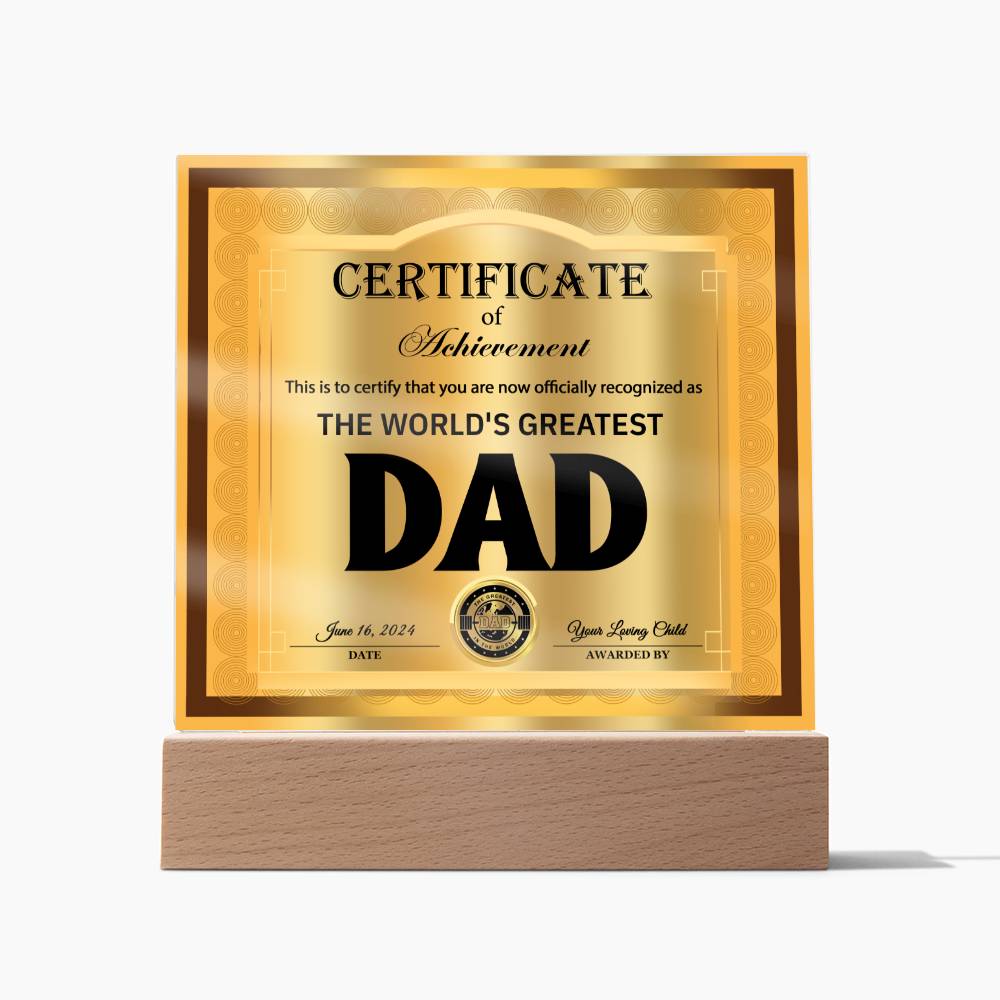 Dad Acrylic Plaque - Officially Recognized