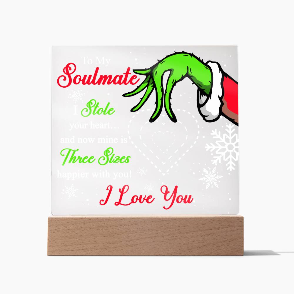 Soulmate Christmas Acrylic Plaque - I Stole Your Heart