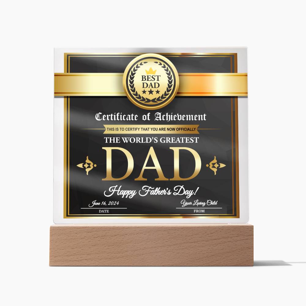 Dad Acrylic Plaque - Your Loving Child