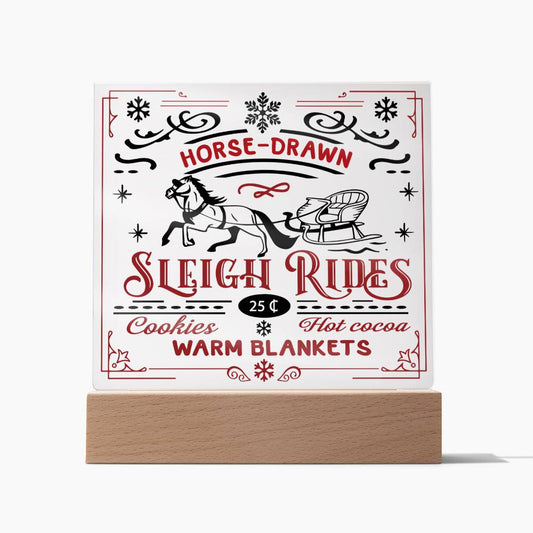 Christmas Acrylic Plaque - Sleigh Rides
