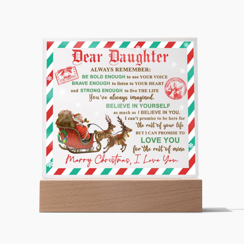 Daughter Acrylic Plaque - Your Voice