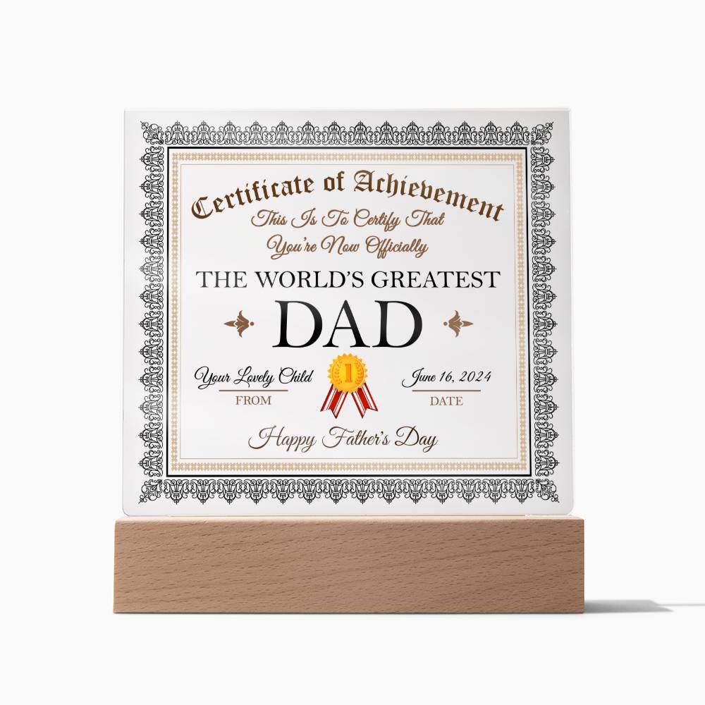 World's Greatest Dad - Acrylic Plaque
