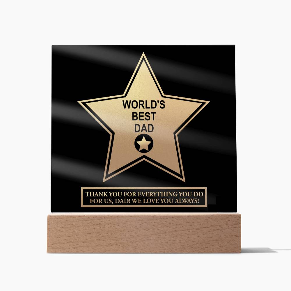 World's Best Dad - Acrylic Plaque