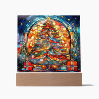 Load image into Gallery viewer, Stained Glass Acrylic Plaque - Christmas Tree
