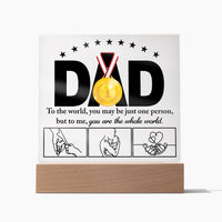 Load image into Gallery viewer, Dad Acrylic Plaque - Whole World
