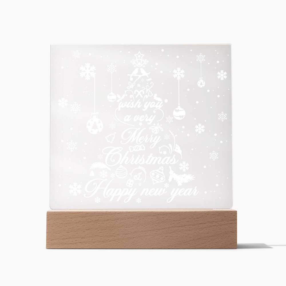 Christmas Tree - Acrylic Square Plaque