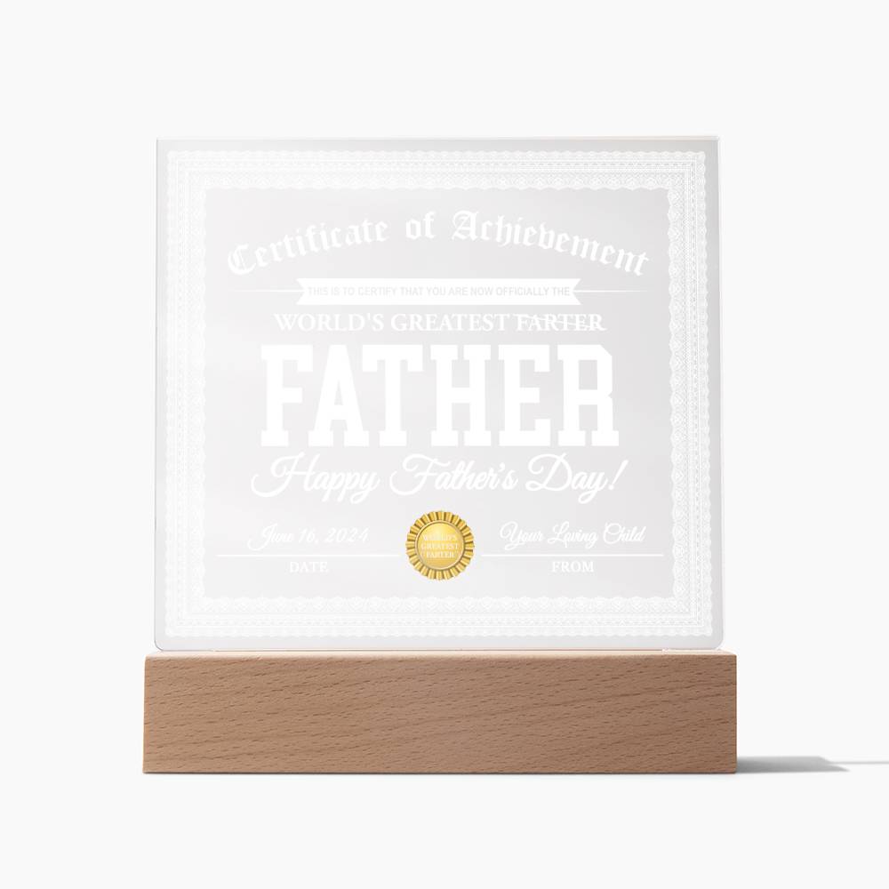 Dad Acrylic Plaque - Greatest Farter