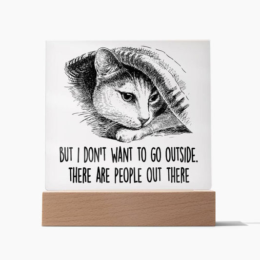 Cat Mom - People Out There - Acrylic Square Plaque