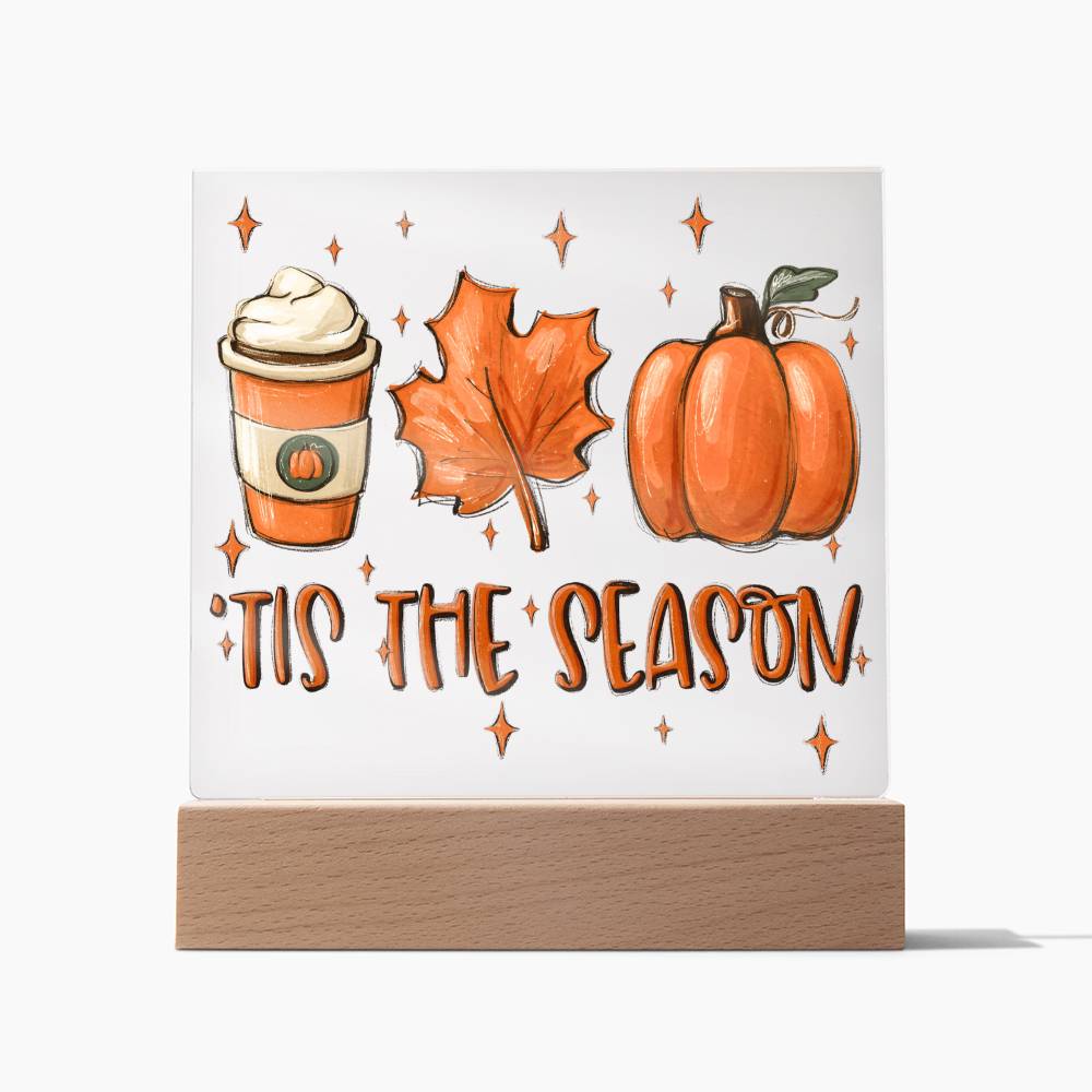 Tis The Season - Fall Acrylic Square Plaque