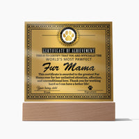 Load image into Gallery viewer, Fur Mama Acrylic Plaque - Certificate of Achievement
