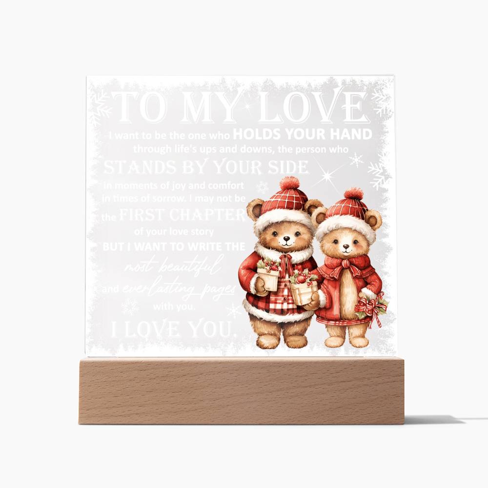 My Love Acrylic Plaque - Your Hand