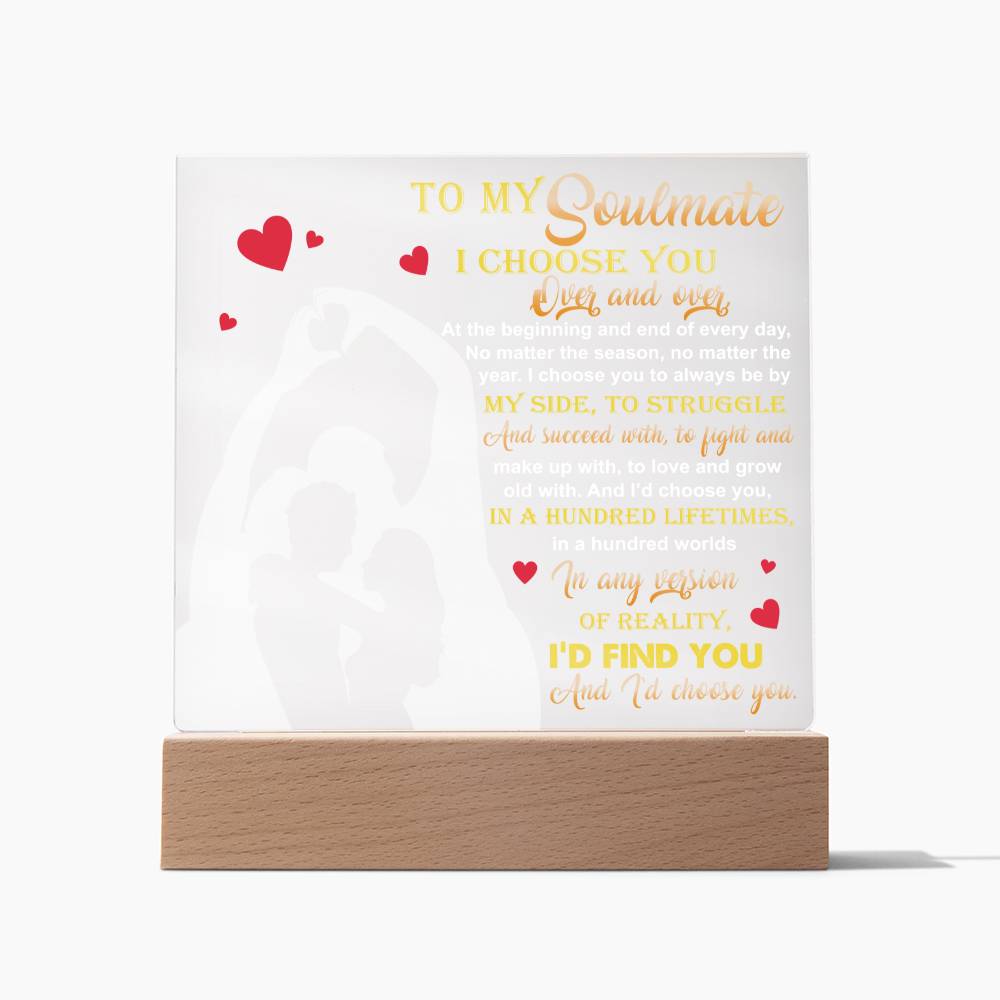 Soulmate Acrylic Plaque - By My Side