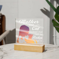 Load image into Gallery viewer, Mother and Cat - Love Forever - Acrylic Square Plaque
