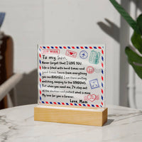 Load image into Gallery viewer, Mail To My Son - Acrylic Square Plaque
