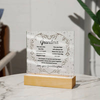 Load image into Gallery viewer, Grandma Cherished Forever - Acrylic Square Plaque

