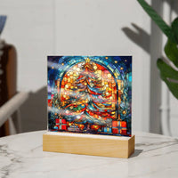Load image into Gallery viewer, Stained Glass Acrylic Plaque - Christmas Tree
