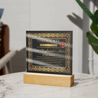 Load image into Gallery viewer, Boyfriend&#39;s Mom Acrylic Plaque - Certificate of Excellence
