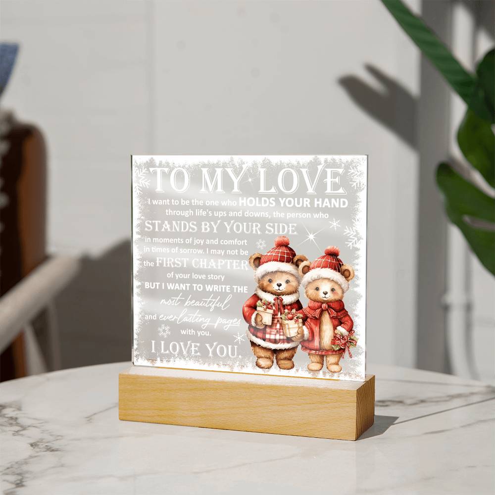 My Love Acrylic Plaque - Your Hand