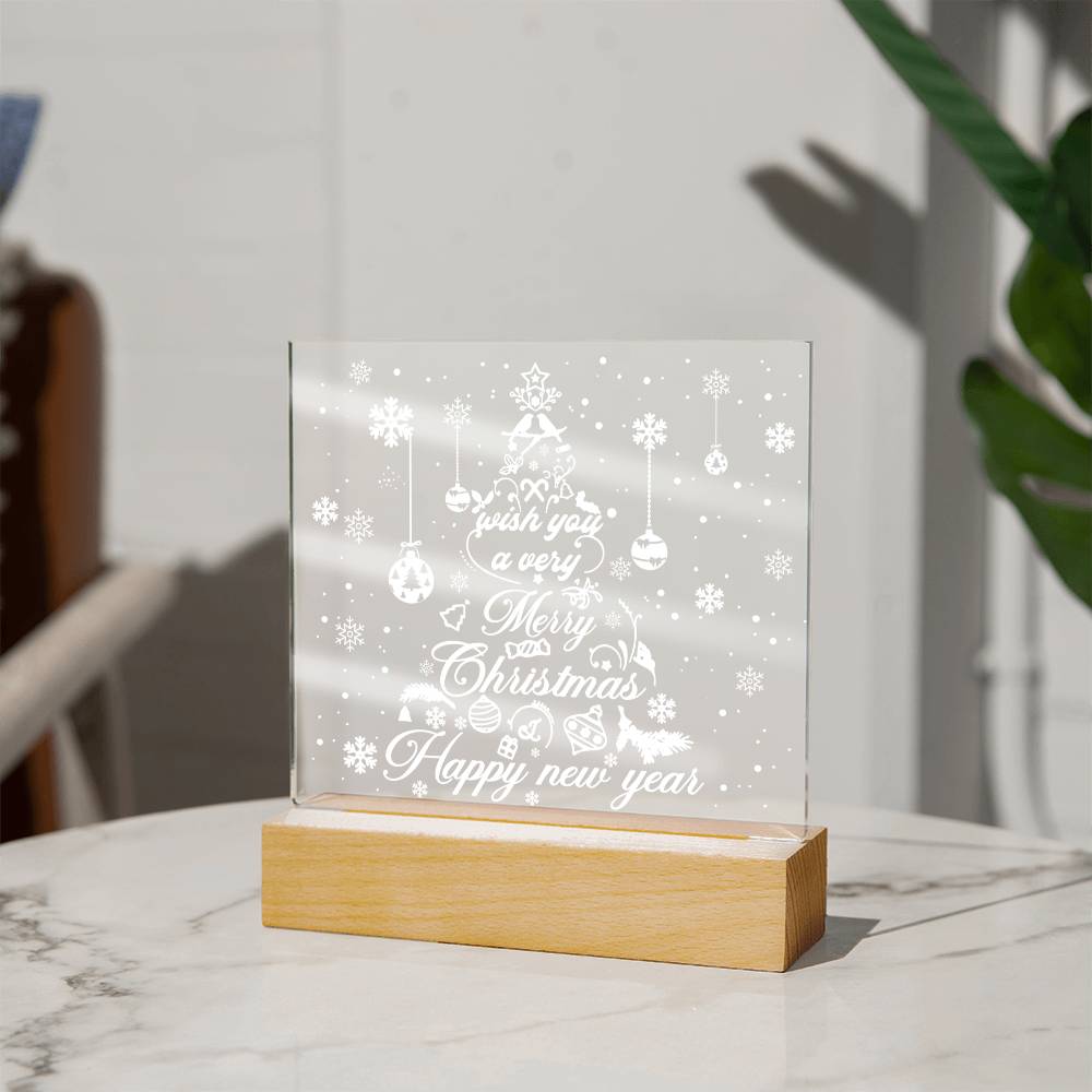 Christmas Tree - Acrylic Square Plaque