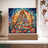 Load image into Gallery viewer, Stained Glass Acrylic Plaque - Christmas Tree
