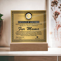 Load image into Gallery viewer, Fur Mama Acrylic Plaque - Certificate of Achievement
