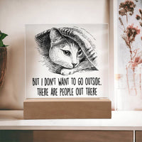 Load image into Gallery viewer, Cat Mom - People Out There - Acrylic Square Plaque
