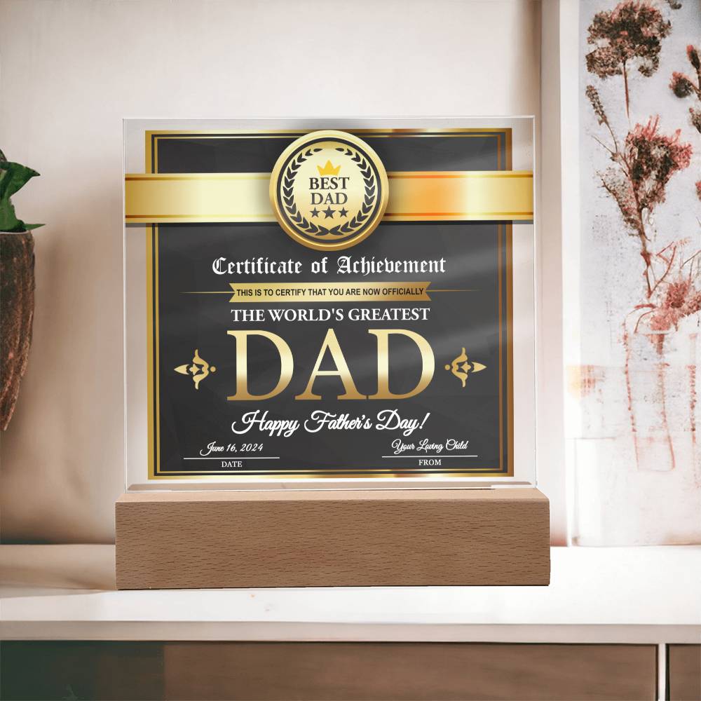 Dad Acrylic Plaque - Your Loving Child