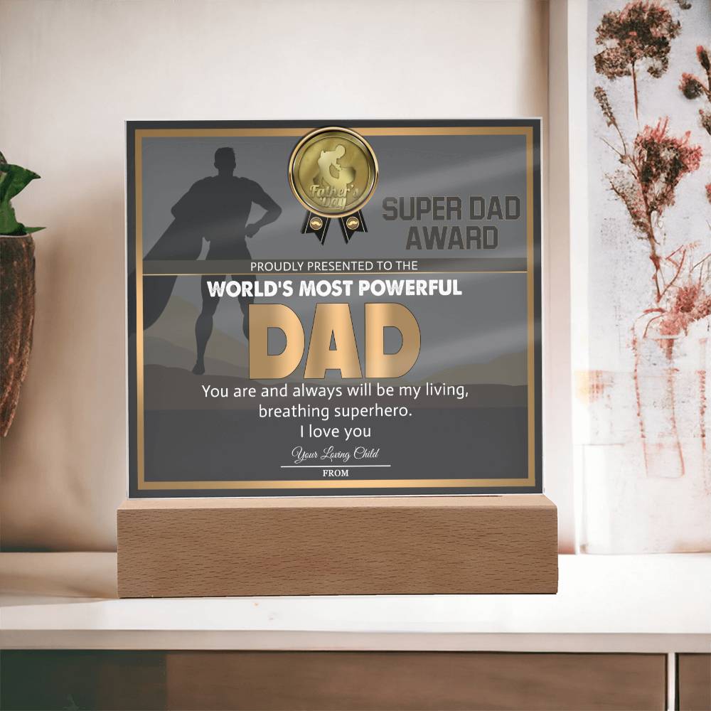 Super Dad Award - Acrylic Plaque