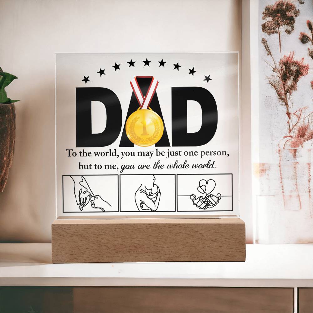 Dad Acrylic Plaque - Whole World