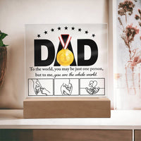 Load image into Gallery viewer, Dad Acrylic Plaque - Whole World

