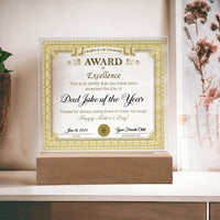 Load image into Gallery viewer, Dad Acrylic Plaque - Award of Excellence
