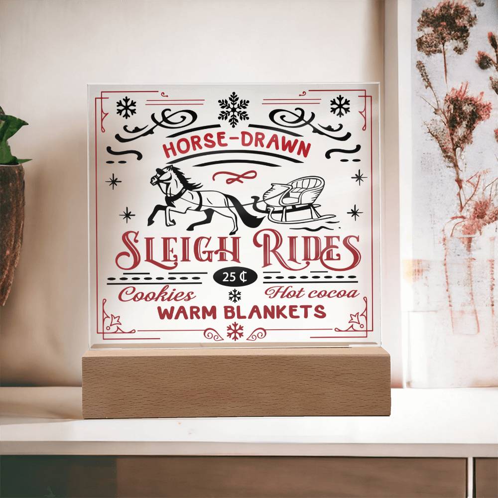 Christmas Acrylic Plaque - Sleigh Rides