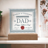 Load image into Gallery viewer, Dad Acrylic Plaque - Certificate of Achievement
