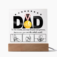 Load image into Gallery viewer, Dad Acrylic Plaque - Whole World
