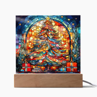 Load image into Gallery viewer, Stained Glass Acrylic Plaque - Christmas Tree
