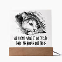 Load image into Gallery viewer, Cat Mom - People Out There - Acrylic Square Plaque
