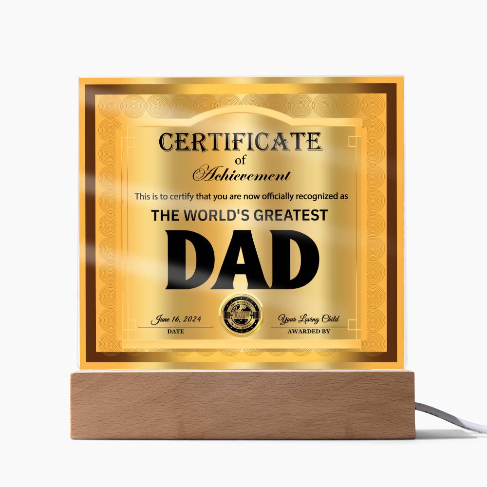 Dad Acrylic Plaque - Officially Recognized