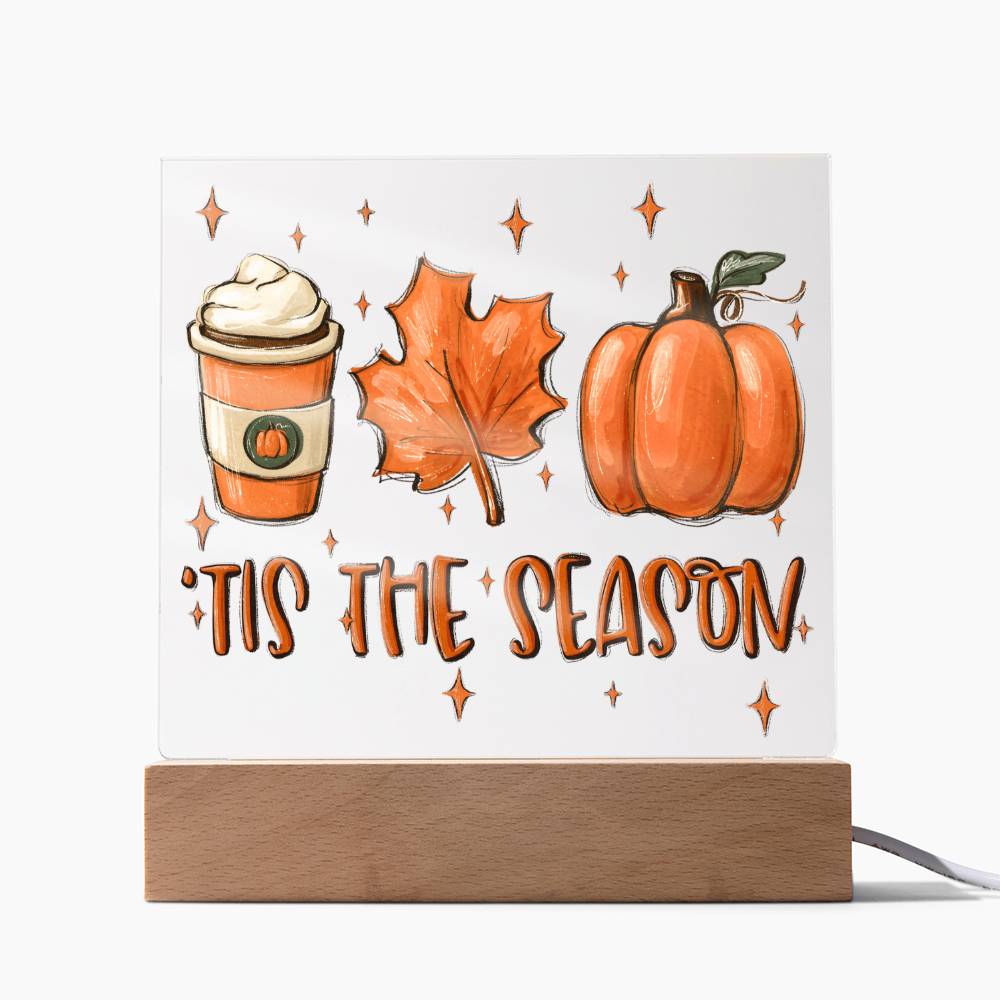 Tis The Season - Fall Acrylic Square Plaque