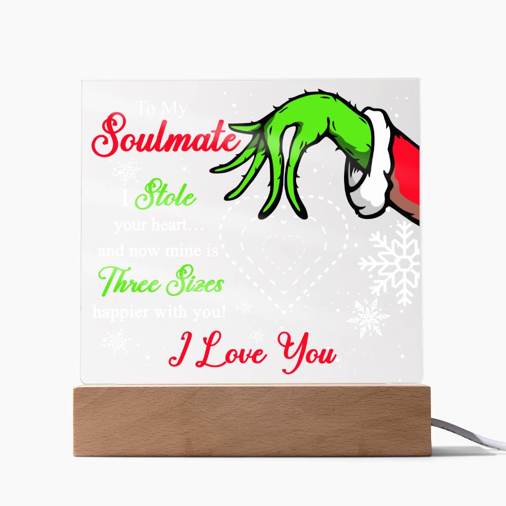 Soulmate Christmas Acrylic Plaque - I Stole Your Heart