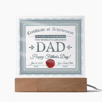 Load image into Gallery viewer, Dad Acrylic Plaque - Certificate of Achievement
