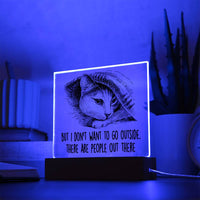 Load image into Gallery viewer, Cat Mom - People Out There - Acrylic Square Plaque
