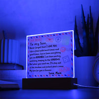 Load image into Gallery viewer, Mail To My Son - Acrylic Square Plaque
