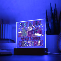 Load image into Gallery viewer, Christmas Girl - Acrylic Square Plaque
